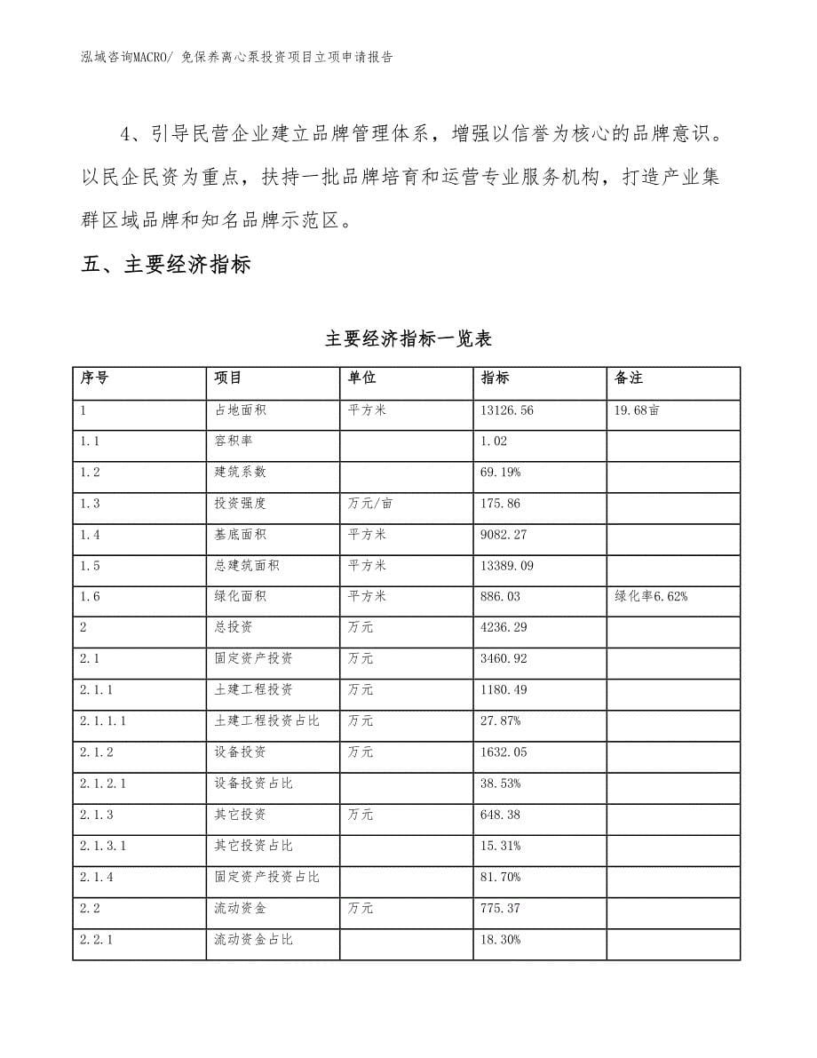 免保养离心泵投资项目立项申请报告 (1)_第5页