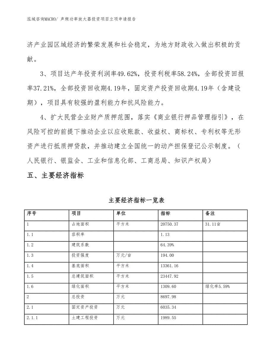 声频功率放大器投资项目立项申请报告_第5页