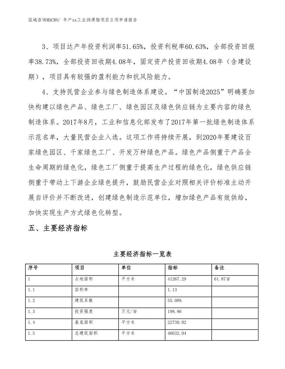 年产xx工业润滑脂项目立项申请报告_第5页