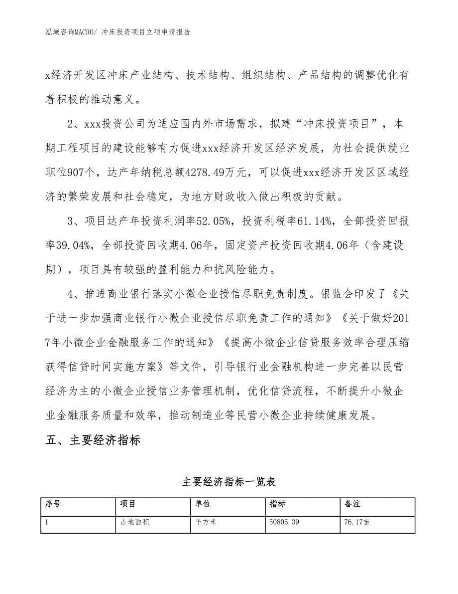 冲床投资项目立项申请报告_第5页