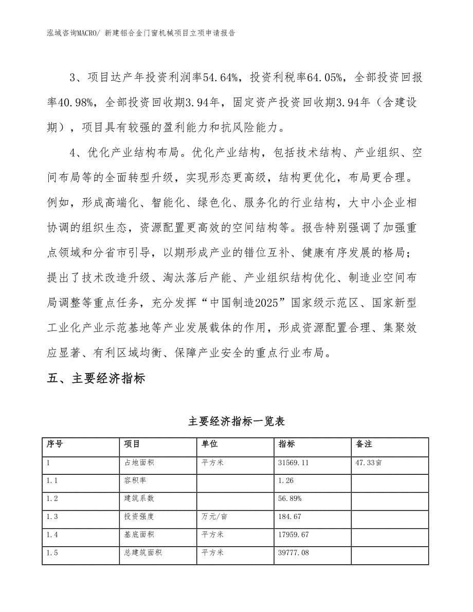 新建铝合金门窗机械项目立项申请报告_第5页