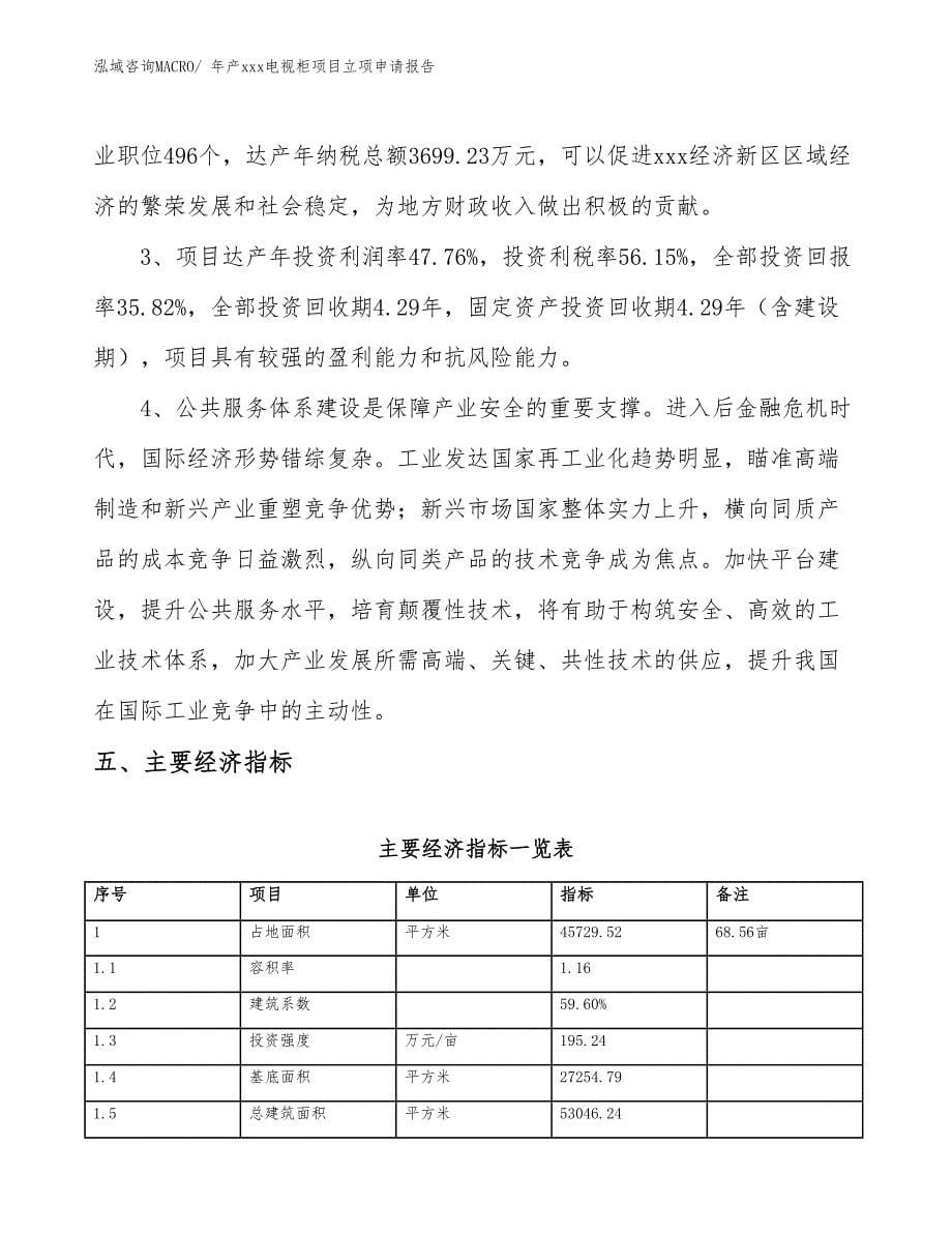 年产xxx电视柜项目立项申请报告_第5页