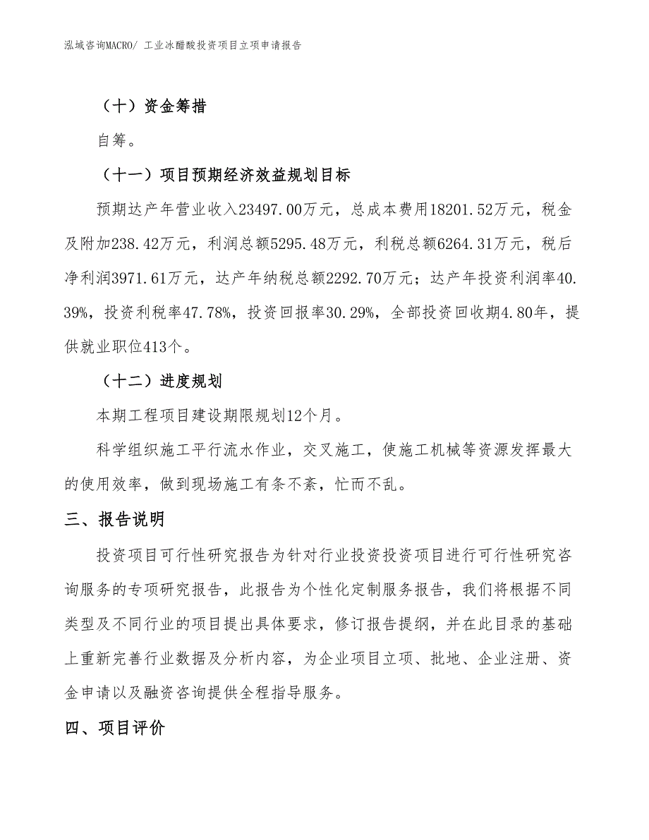 工业冰醋酸投资项目立项申请报告_第4页