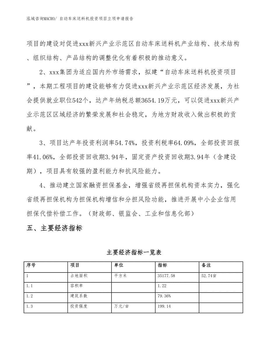 自动车床送料机投资项目立项申请报告_第5页