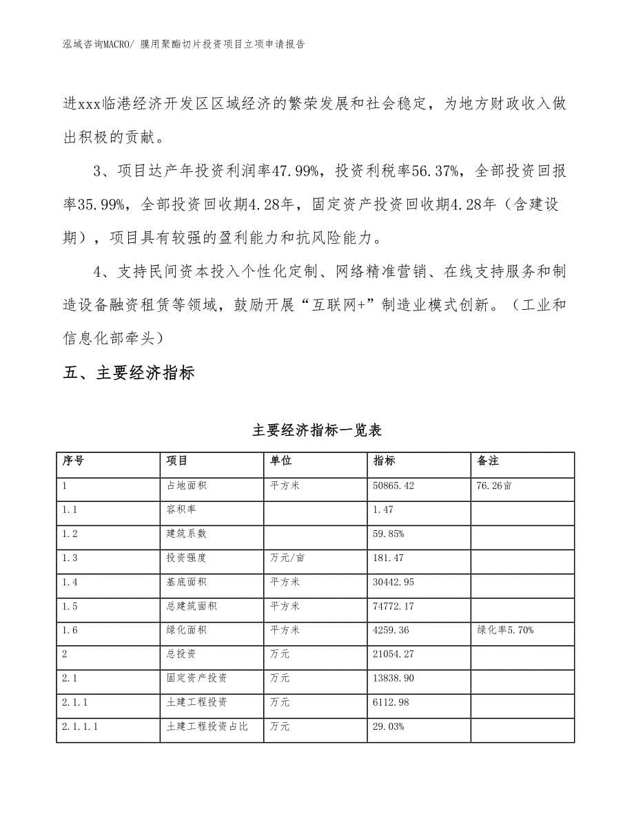 膜用聚酯切片投资项目立项申请报告_第5页