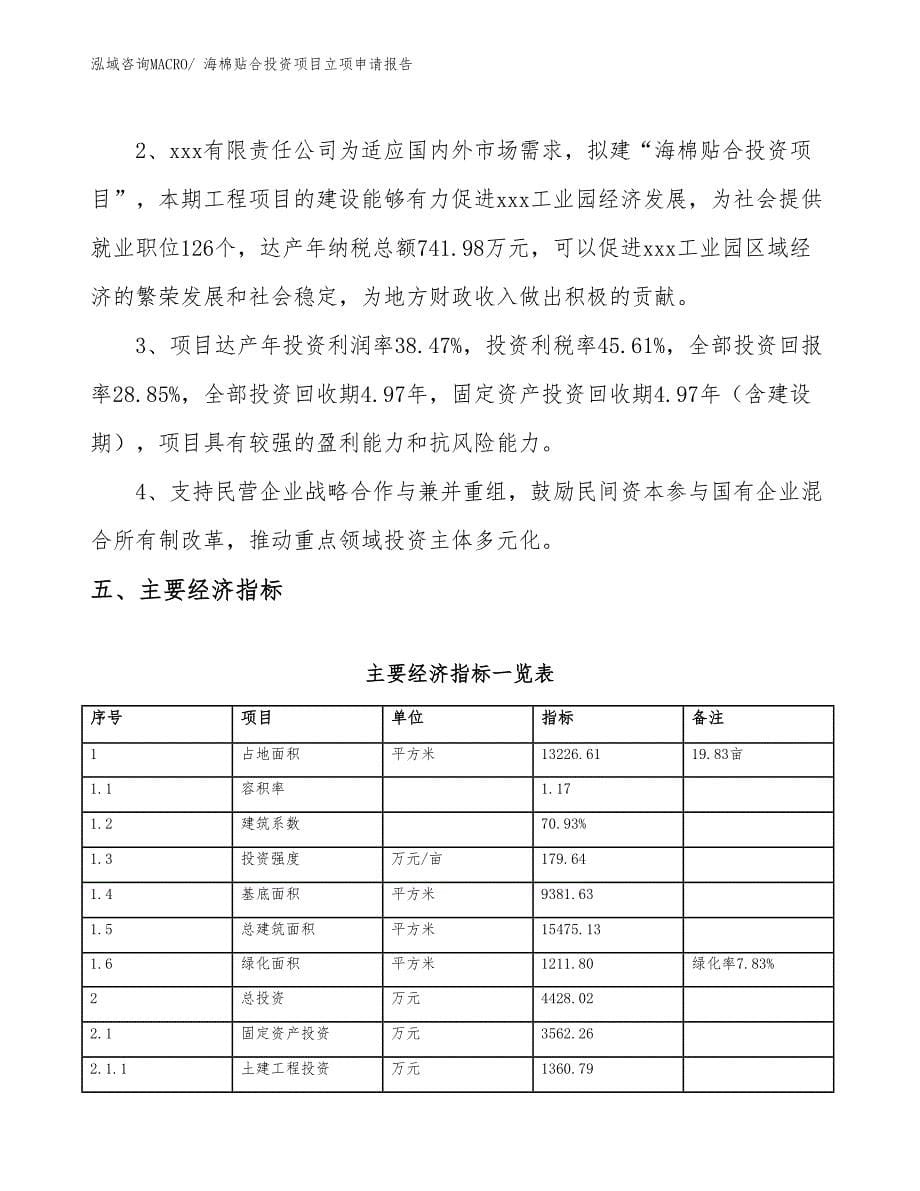 海棉贴合投资项目立项申请报告_第5页