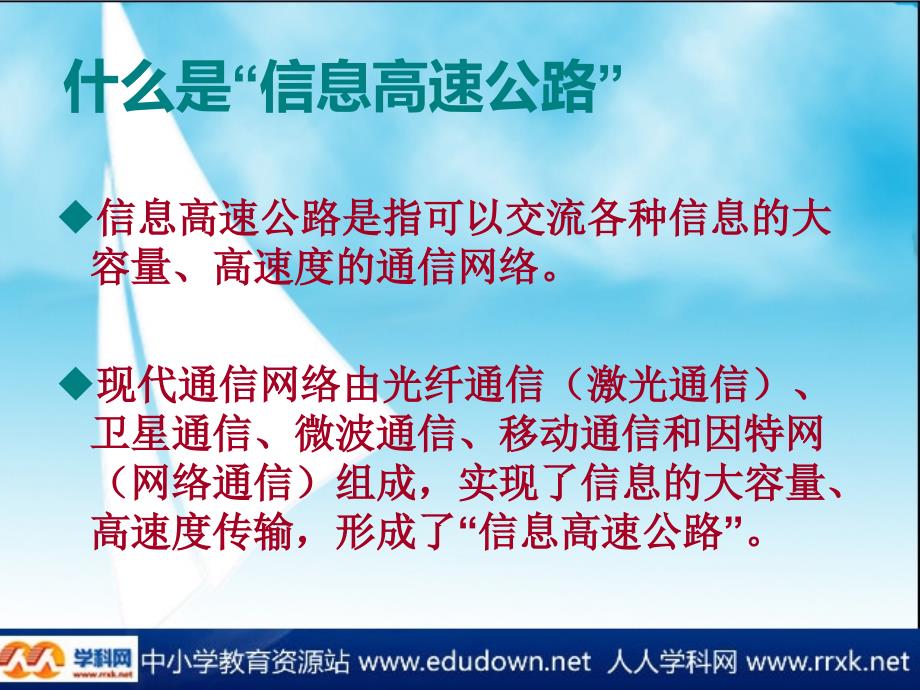 沪科版物理九年级18.3《踏上信息高速公路》ppt课件_第2页