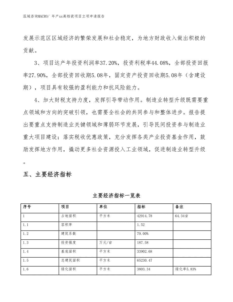 年产xx高档瓷项目立项申请报告_第5页