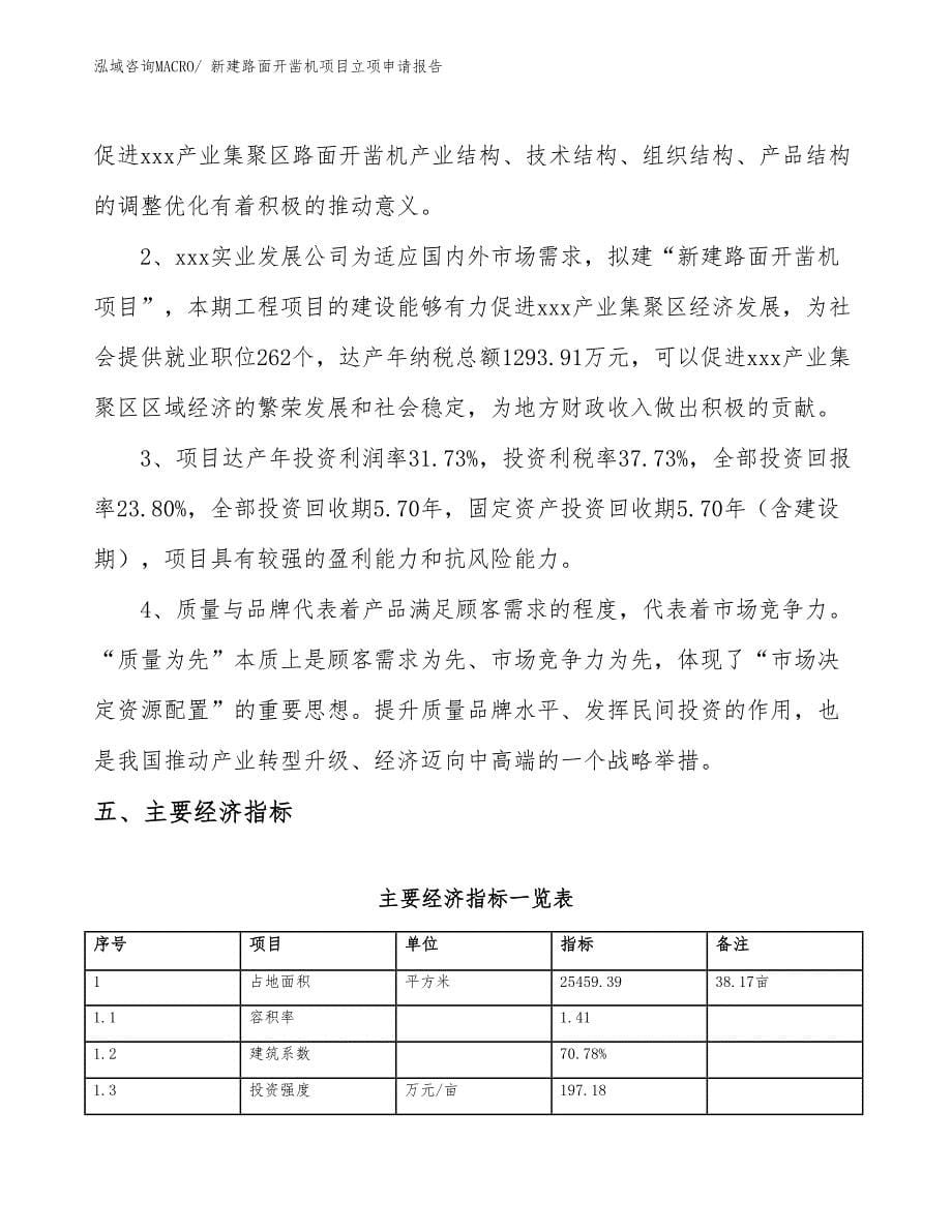 新建路面开凿机项目立项申请报告 (1)_第5页