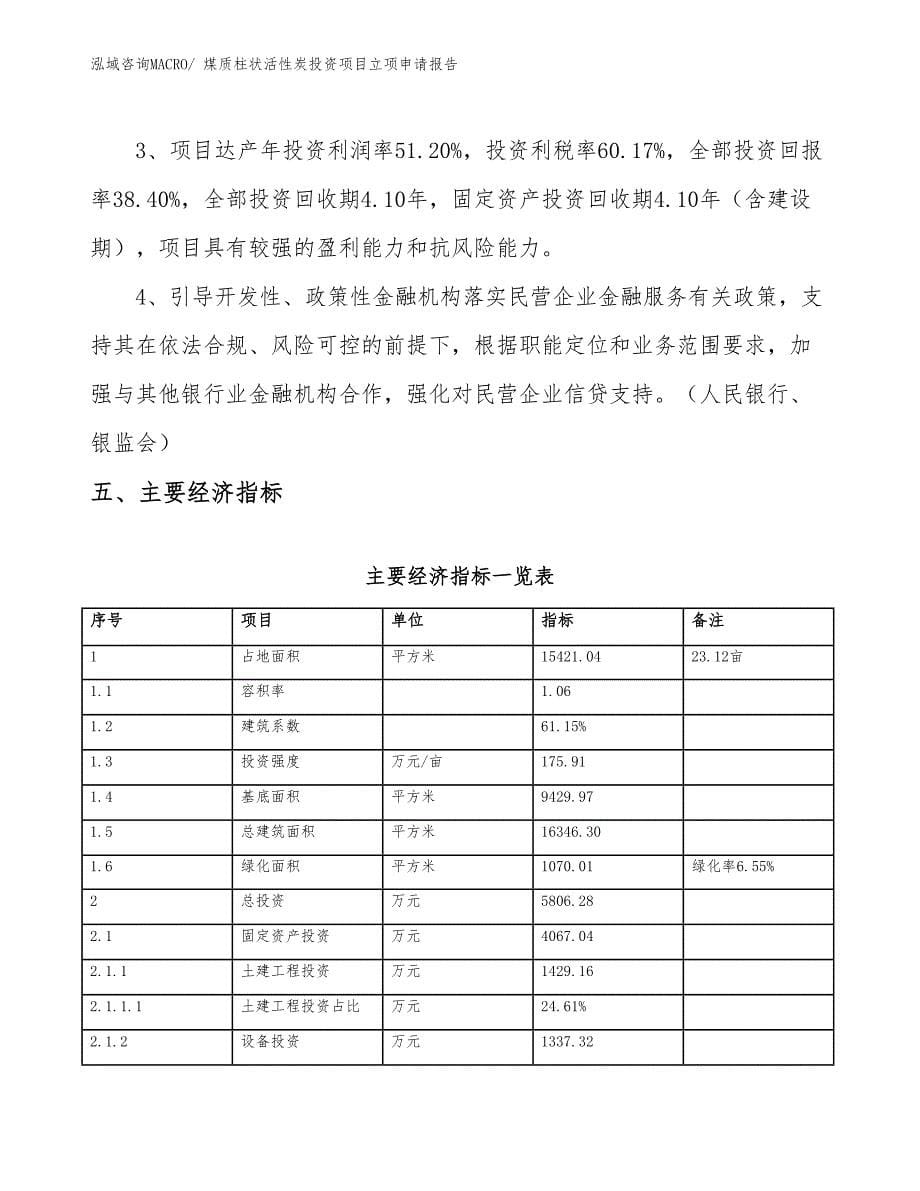 煤质柱状活性炭投资项目立项申请报告_第5页