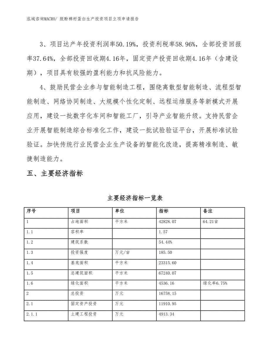 脱酚棉籽蛋白生产投资项目立项申请报告_第5页