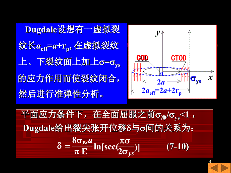 疲劳与断裂 第七章 弹塑性断裂力学简介_第4页