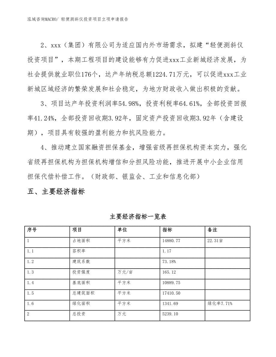 轻便测斜仪投资项目立项申请报告_第5页