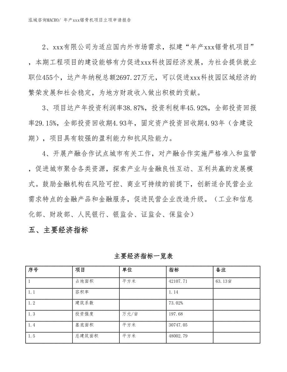 年产xxx锯骨机项目立项申请报告_第5页