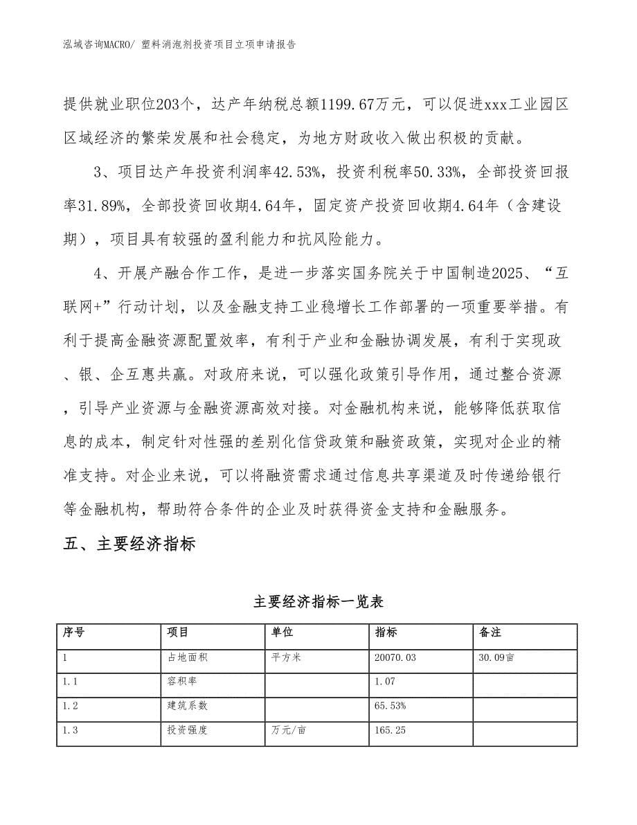 塑料消泡剂投资项目立项申请报告_第5页