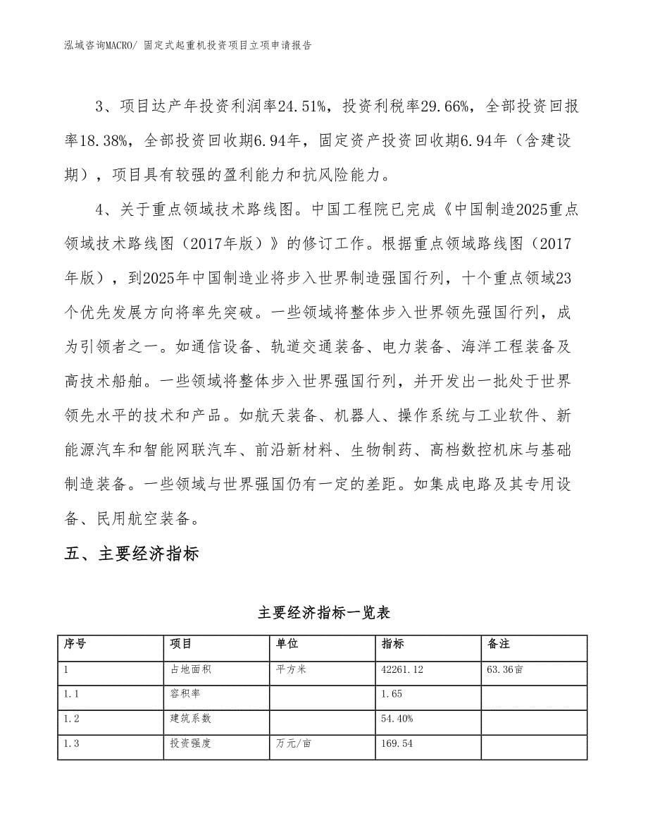 固定式起重机投资项目立项申请报告_第5页