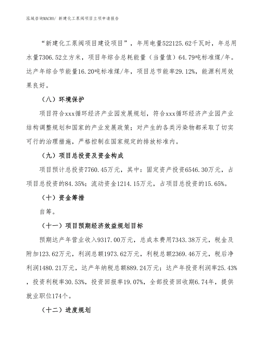 新建化工泵阀项目立项申请报告_第3页