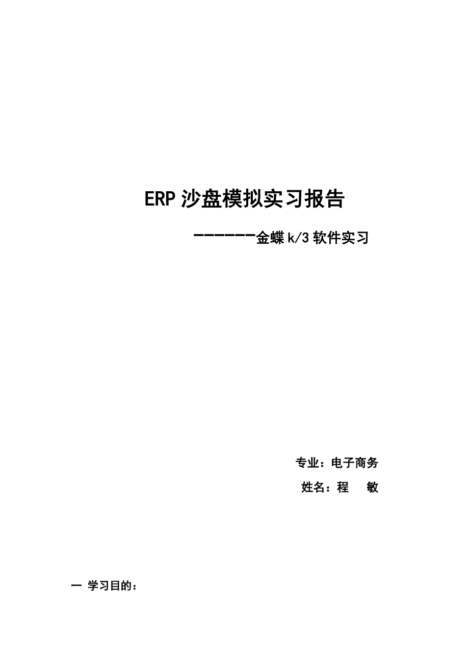 金蝶软件实习报告_第1页