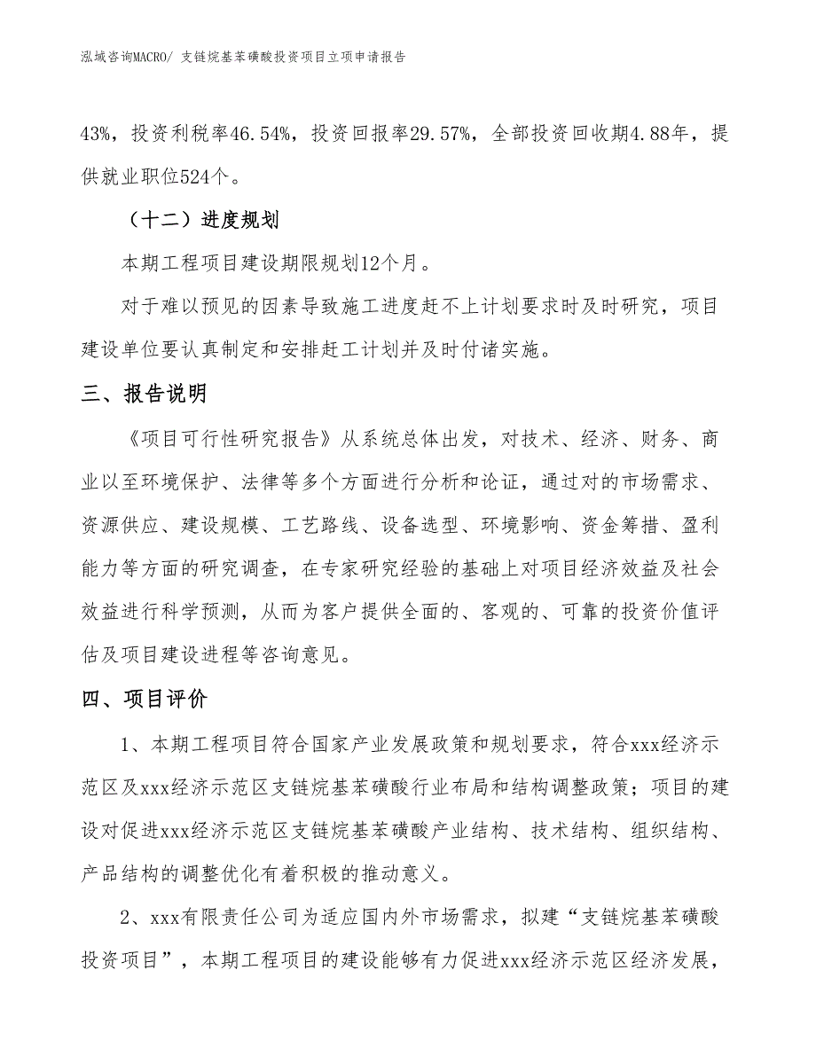 支链烷基苯磺酸投资项目立项申请报告_第4页