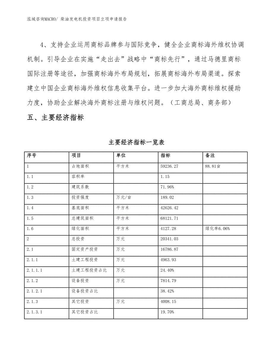 柴油发电机投资项目立项申请报告_第5页