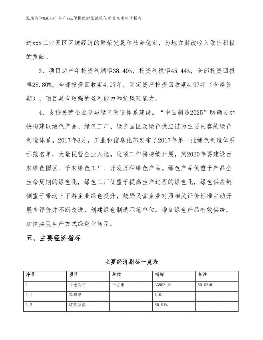 年产xxx便携式耐压试验仪项目立项申请报告_第5页