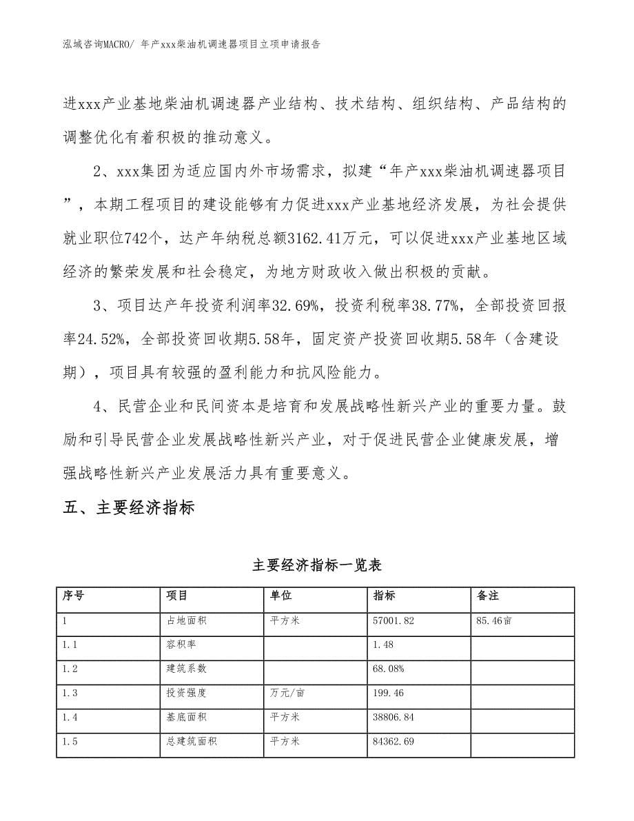 年产xxx柴油机调速器项目立项申请报告_第5页