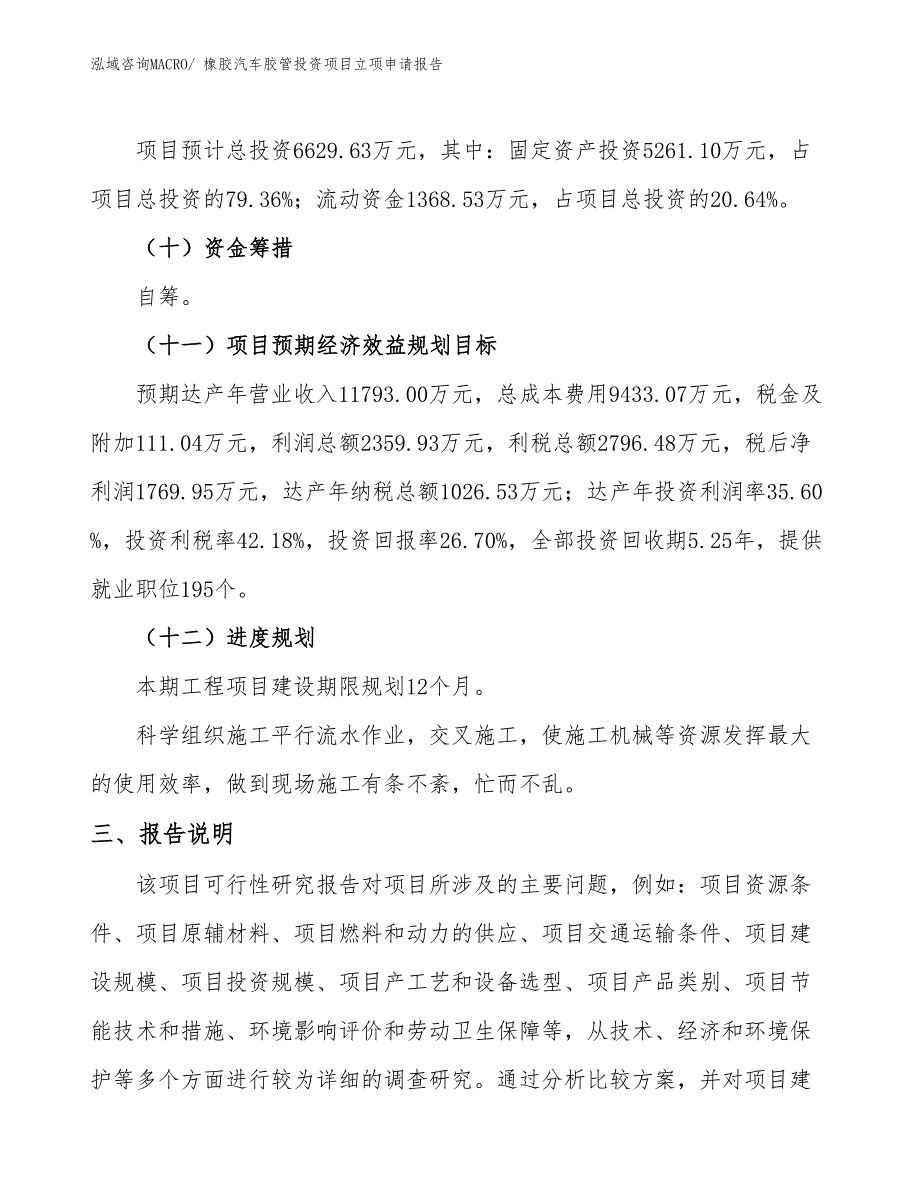 橡胶汽车胶管投资项目立项申请报告_第4页