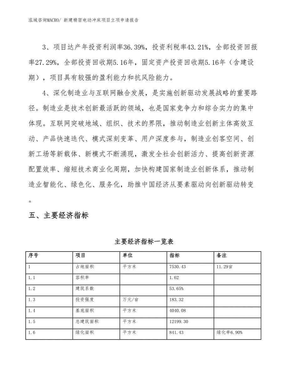 新建精密电动冲床项目立项申请报告_第5页