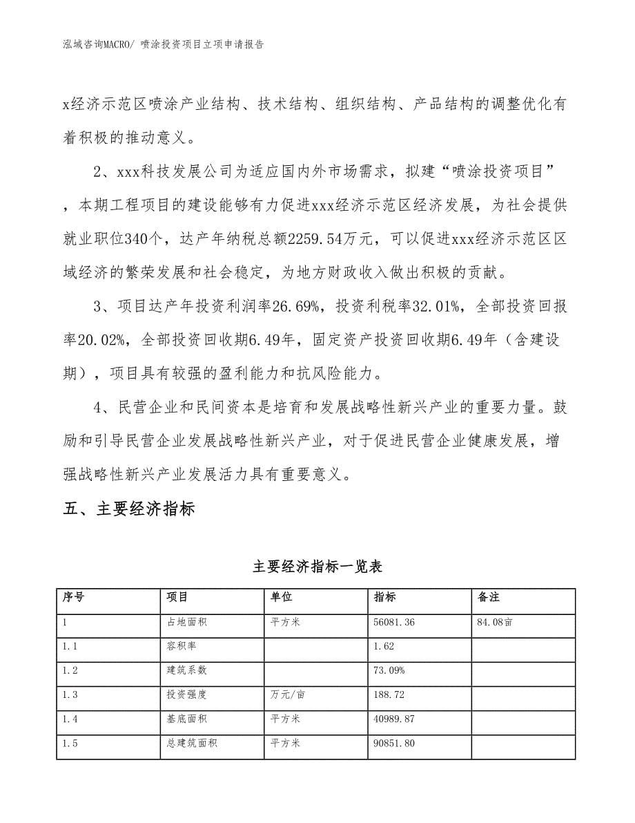 喷涂投资项目立项申请报告_第5页