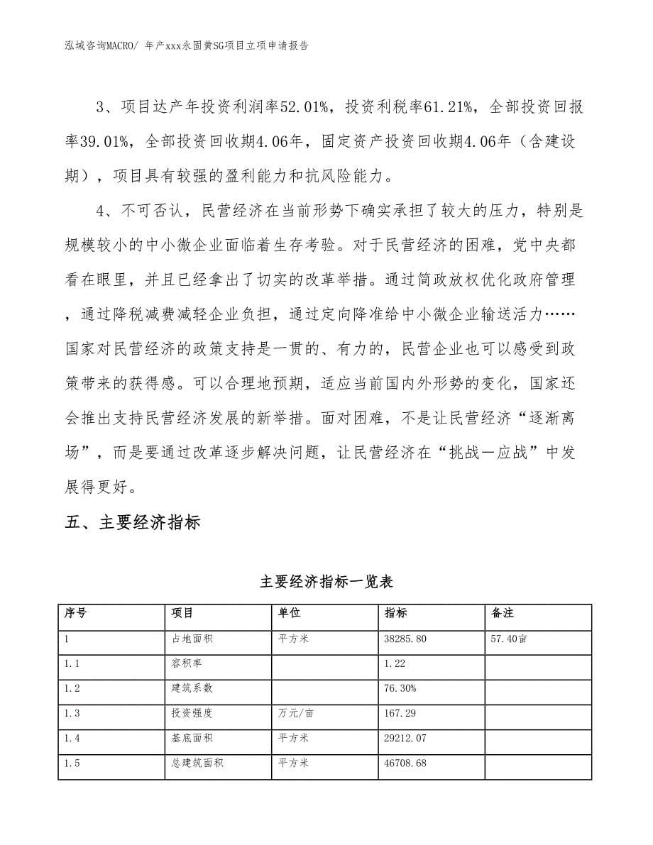 年产xxx永固黄SG项目立项申请报告_第5页