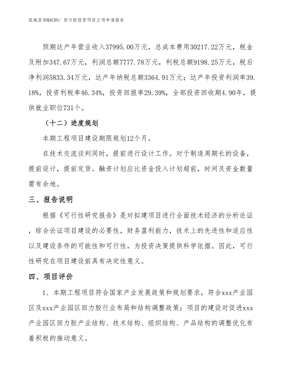 回力胶投资项目立项申请报告_第4页