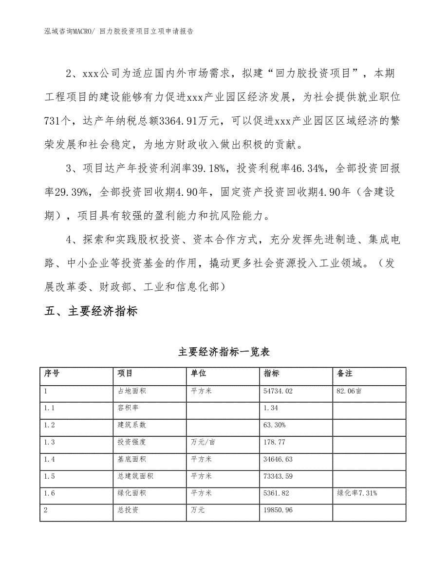 回力胶投资项目立项申请报告_第5页