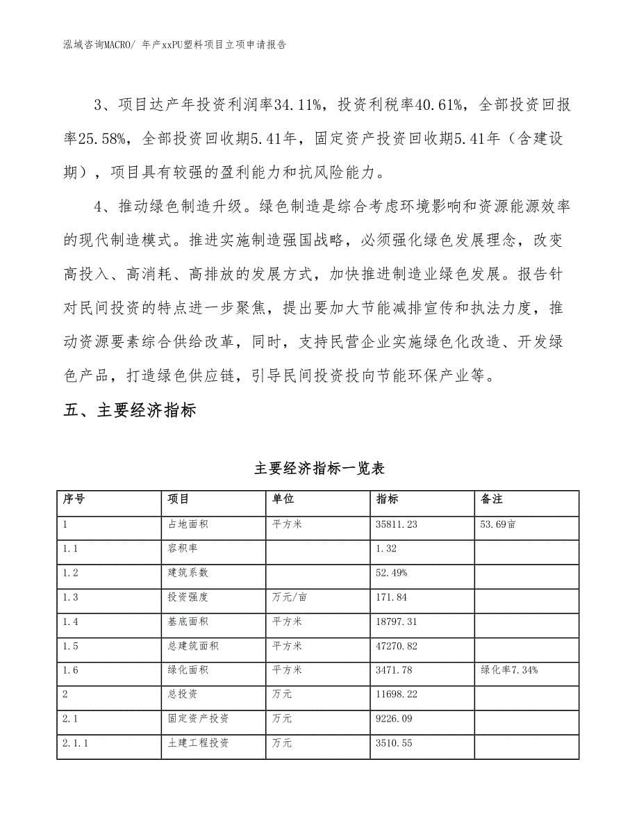 年产xxPU塑料项目立项申请报告_第5页