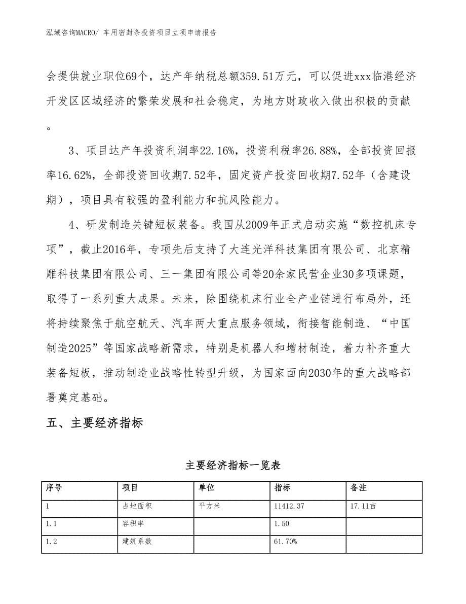 车用密封条投资项目立项申请报告_第5页