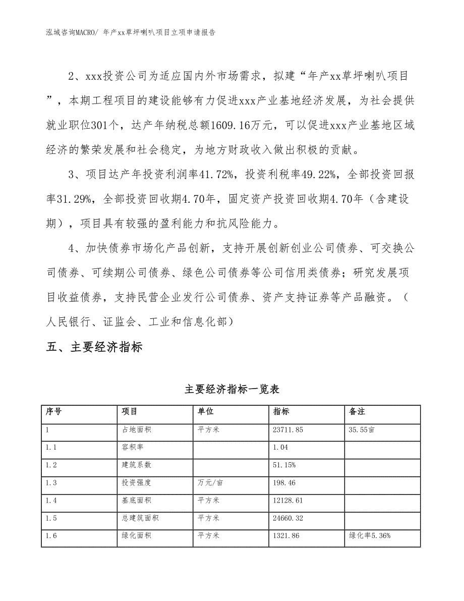 年产xx草坪喇叭项目立项申请报告_第5页