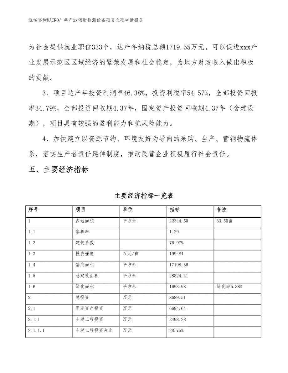 年产xx辐射检测设备项目立项申请报告_第5页