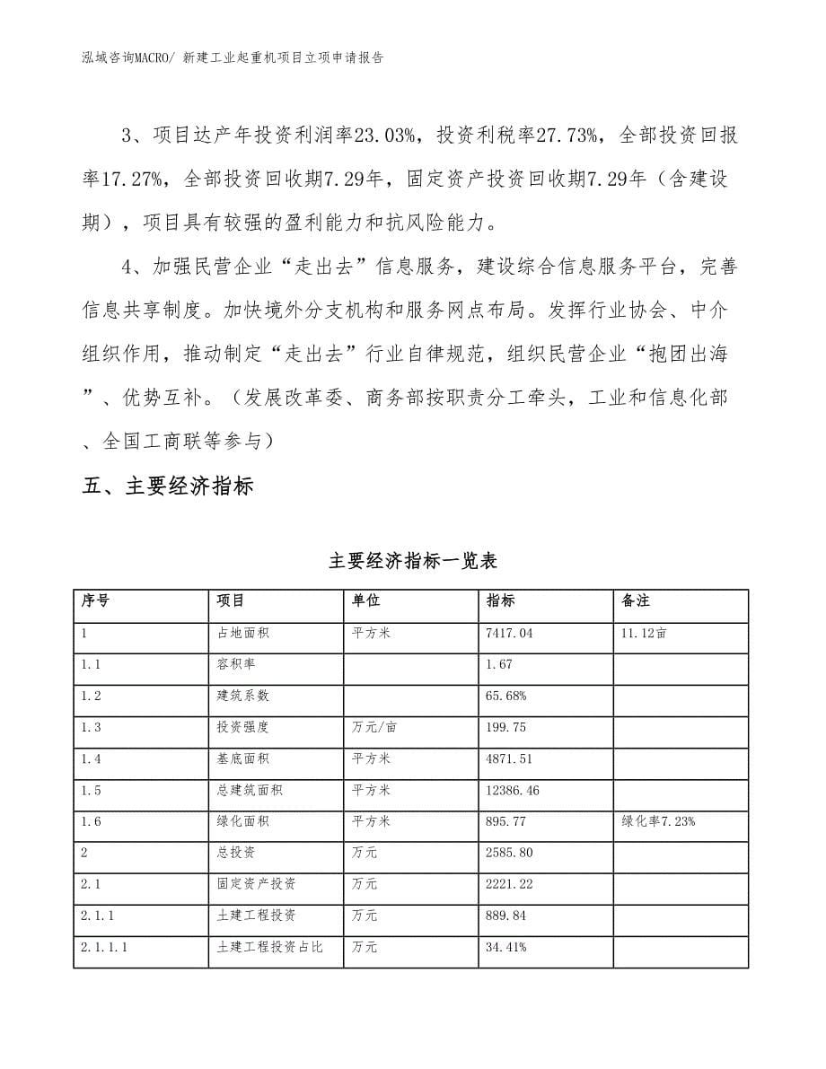 新建工业起重机项目立项申请报告_第5页