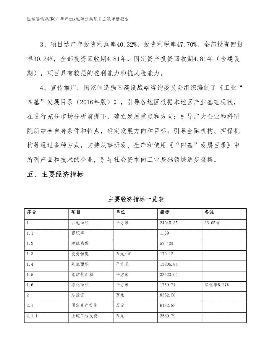 年产xxx地砖分类项目立项申请报告_第5页