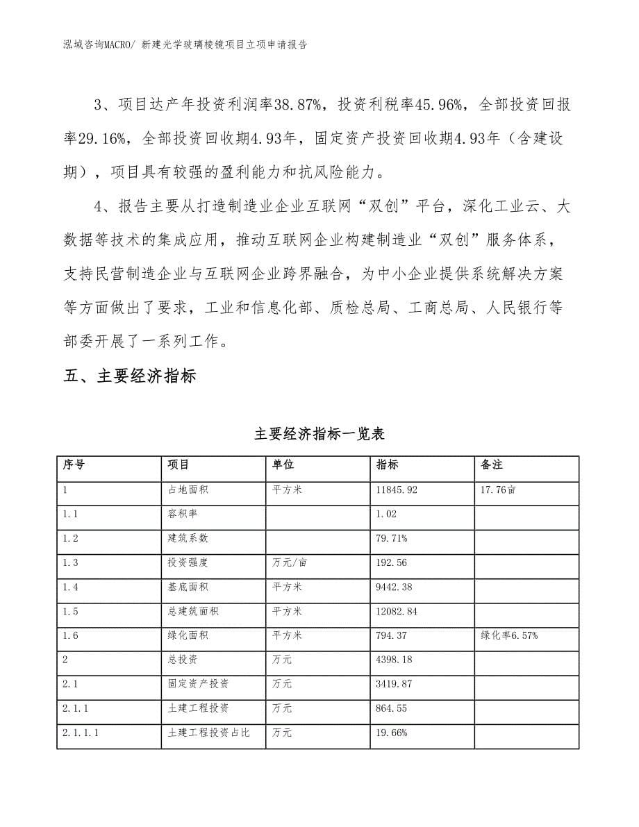 新建光学玻璃棱镜项目立项申请报告_第5页