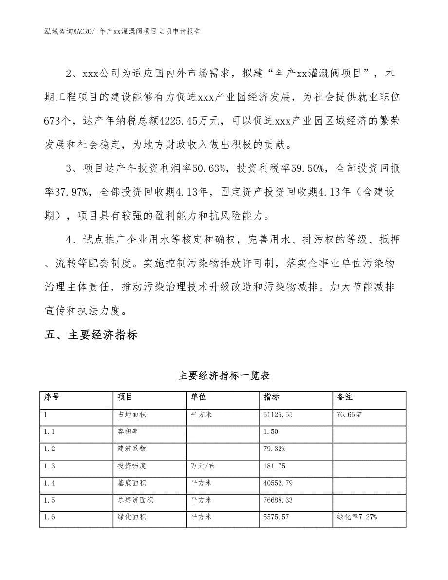 年产xx灌溉阀项目立项申请报告_第5页