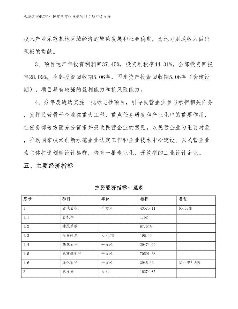 鼾症治疗仪投资项目立项申请报告_第5页