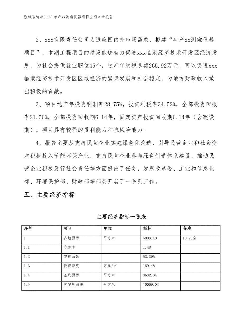 年产xx测磁仪器项目立项申请报告_第5页