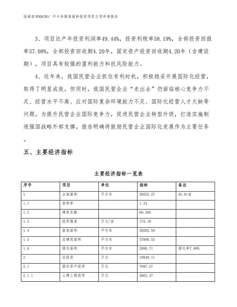 平卡条服装面料投资项目立项申请报告_第5页