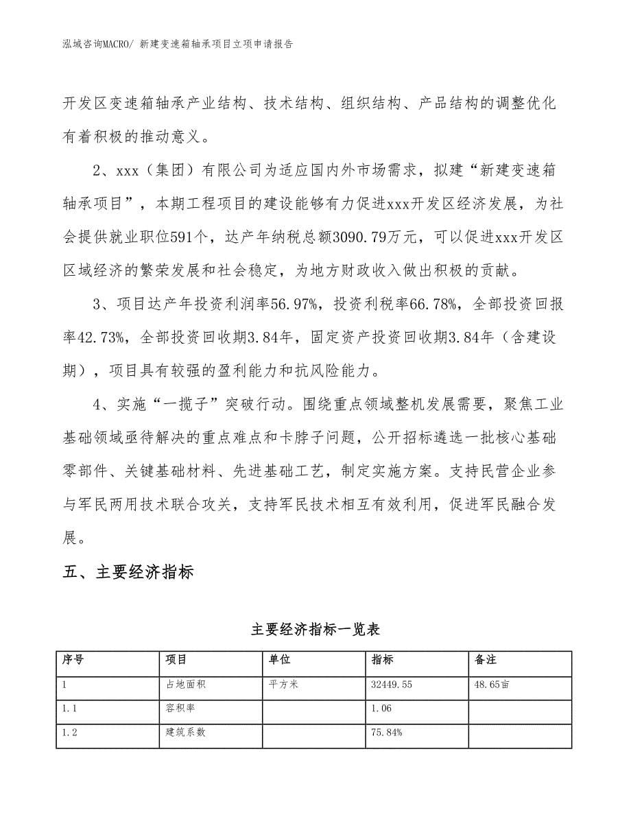 新建变速箱轴承项目立项申请报告_第5页