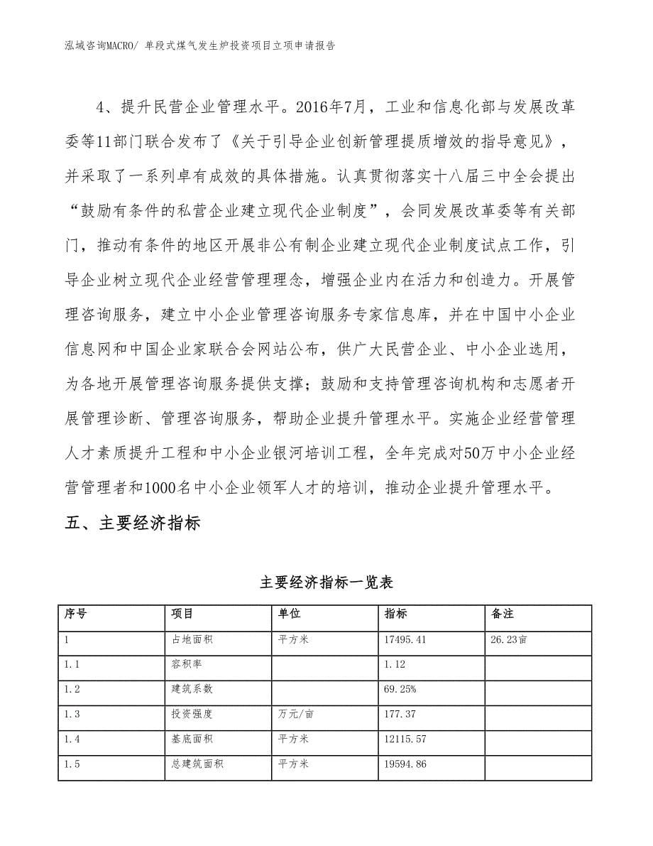 单段式煤气发生炉投资项目立项申请报告_第5页