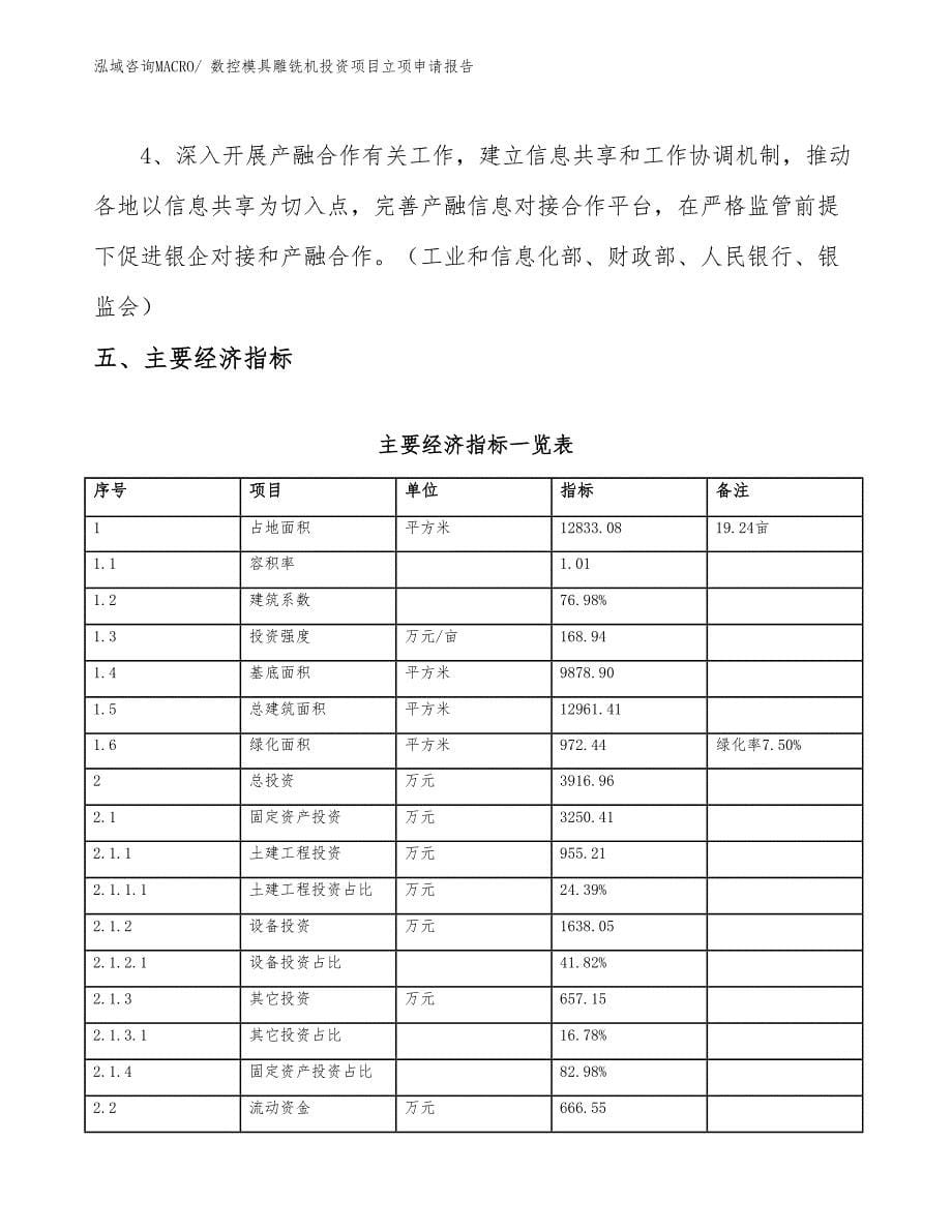 数控模具雕铣机投资项目立项申请报告_第5页