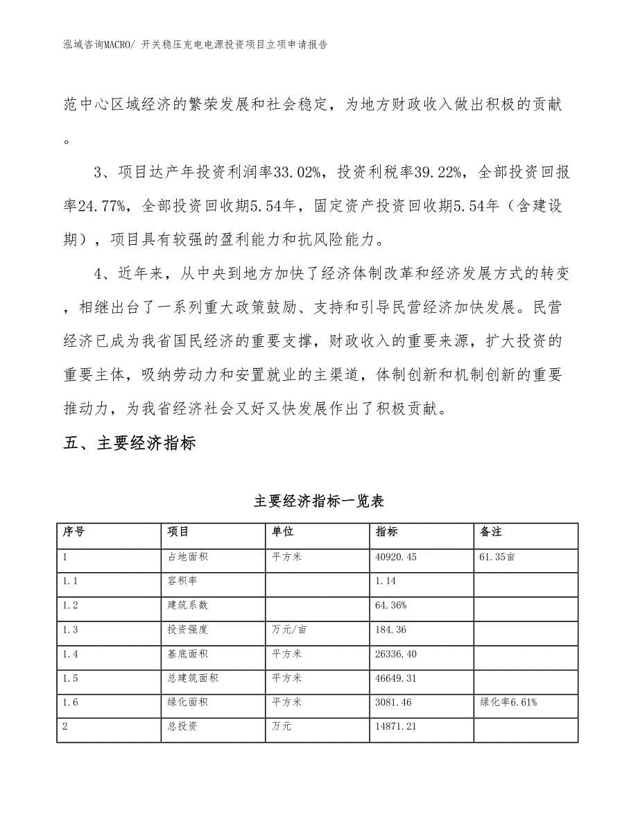 开关稳压充电电源投资项目立项申请报告_第5页