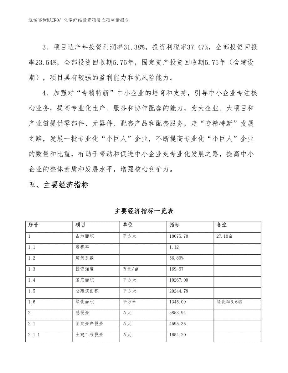 化学纤维投资项目立项申请报告_第5页