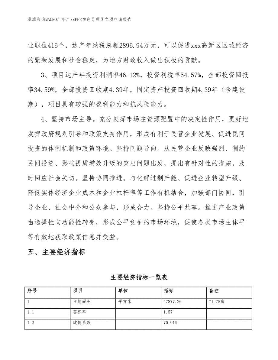 年产xxPPR白色母项目立项申请报告_第5页