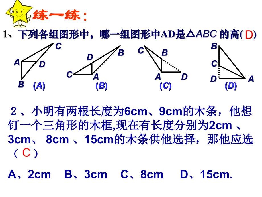 中考数学复习课件11：三角形_第2页